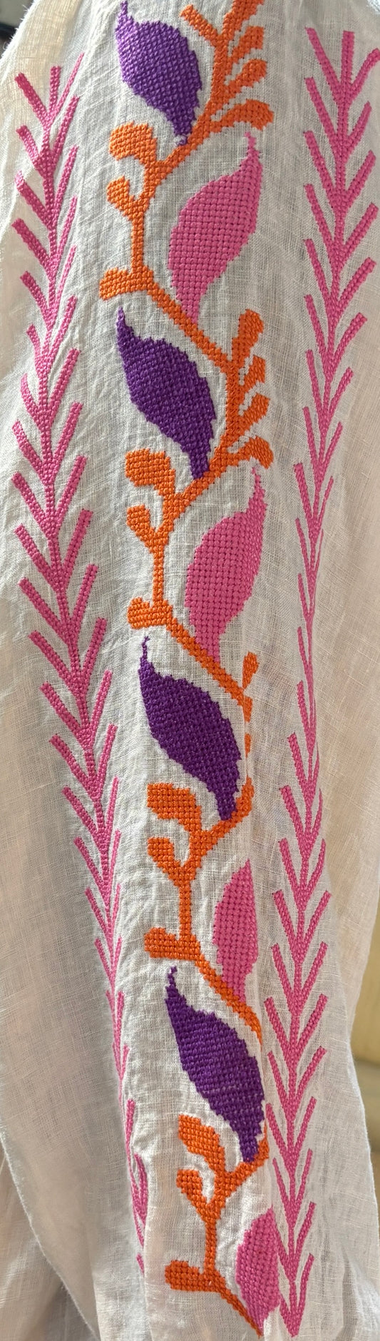 Embroidered Linen Dress