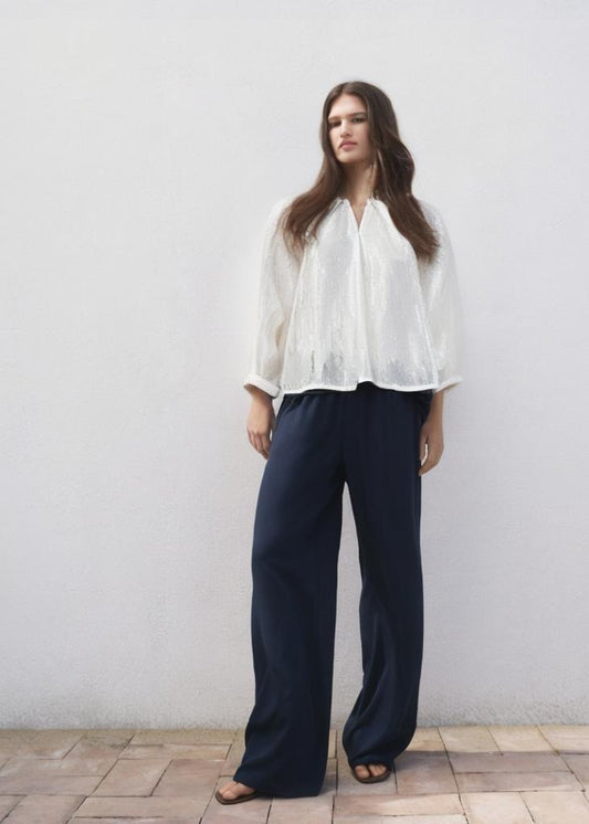 Self Jacquard Blouse