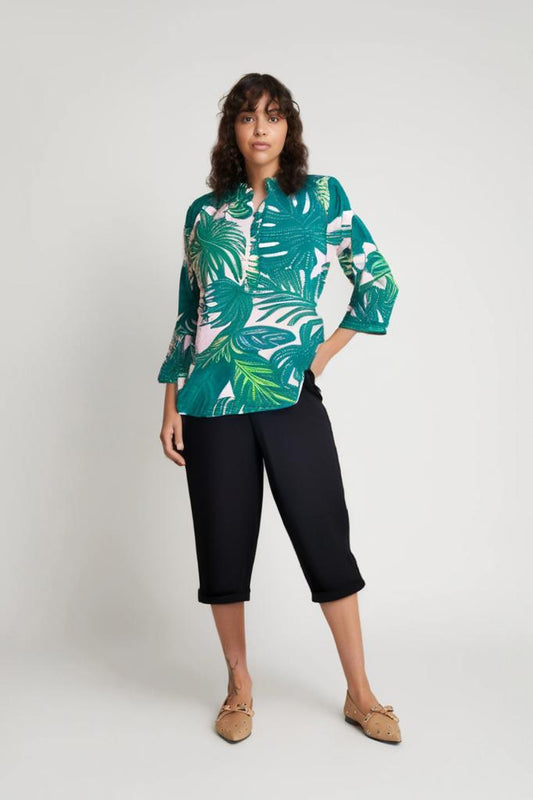 Palm Print Blouse